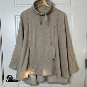 Ugg Australia Poncho Cape Sweater Fleece Heathered Beige Size XS / Small